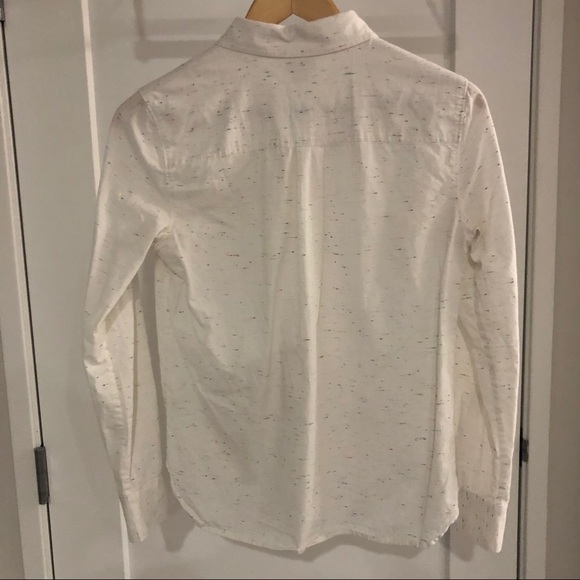J. Crew white speckled popover shirt - Picture 4 of 4